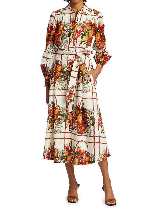 画像1: 限定再販売！【ドラマ多数使用】Tory Burch トリーバーチ　PRINTED BRODERIE ANGLAISE PAINTER'S DRESS (1)