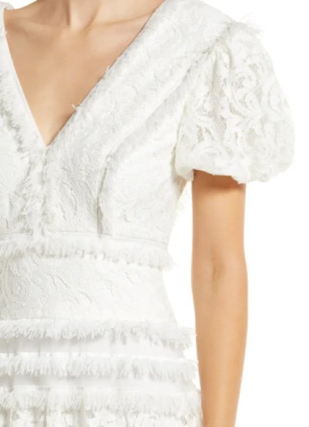 画像3: セール!Tadashi Shoji タダシショージ  PAIK LACE MIDI DRESS  ホワイト系 (3)