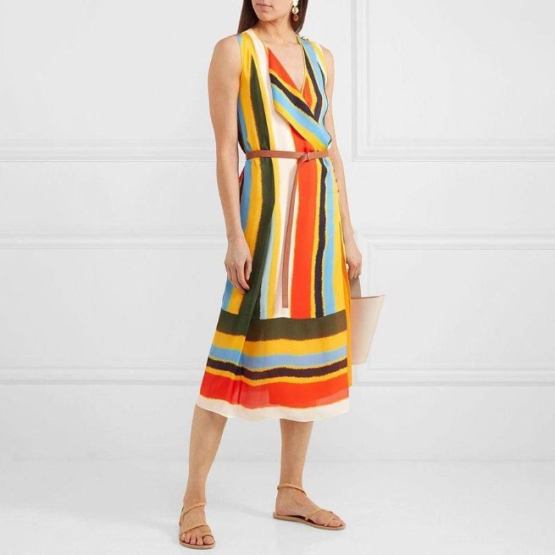 画像3: セール！Tory Burch トリーバーチ　 Bettina ベルト付きストライプドレス (3)