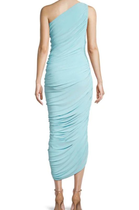 画像3: 【SATC続編ドラマ、キャリー着用】Norma Kamali ノーマカマリ　Diana ワンショルダーGown　Powder Blue  06202 (3)