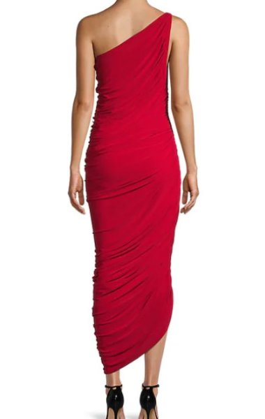 画像3: 【サラジェシカパーカー、Carrie Inaba着用】Norma Kamali ノーマカマリ Diana ワンショルダーGown レッド (3)