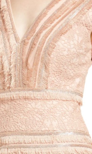 画像3: Tadashi Shoji タダシショージ    STERNE  レース&フリンジドレス ピンク系 (3)
