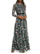 画像1: セール！Tadashi Shoji タダシショージ  花柄メッシュロングドレス　ブラック系 (1)