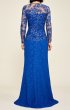 画像2:  Tadashi Shoji  タダシショージ　kalinda  EMBROIDERED JACQUARD GOWN ブルー系 (2)