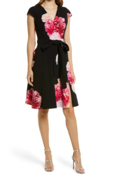 画像1: Black Halo 　Pandora Bold Floral Print Dress (1)