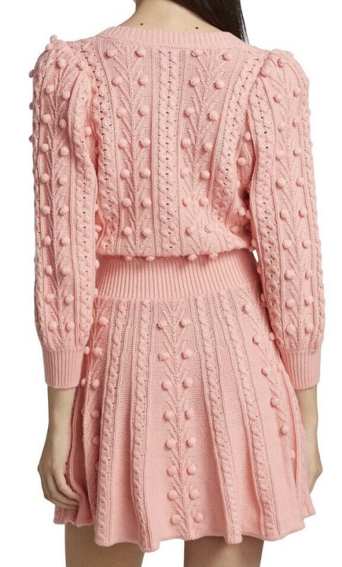 画像2: 【Amanda Kloots愛用】Alice + Olivia アリスアンドオリビア　 Kitty Bow Front Sweater Dress ピンク  10134 (2)