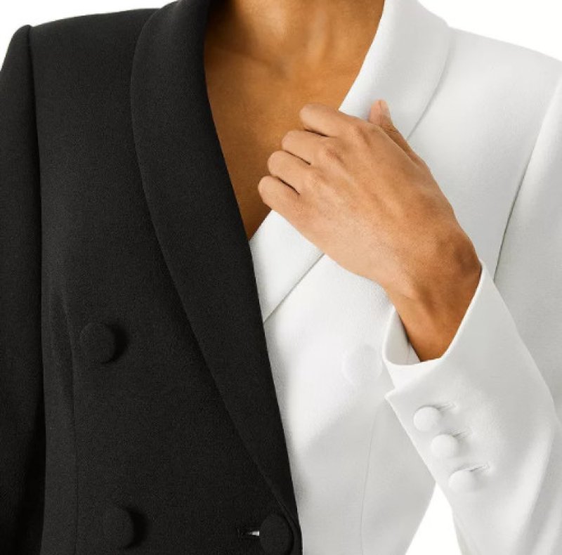 画像3: 【Emeraude Toubia、Amanda Kloots愛用】Alice + Olivia アリスアンドオリビア　 Kyrie カラーブロックタキシードミニドレス  11121 (3)