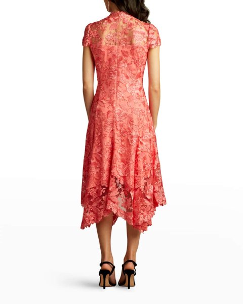 画像2: 9/1までセール!Tadashi Shoji  タダシショージ  Aydar Handkerchief Dress ピンク系 (2)