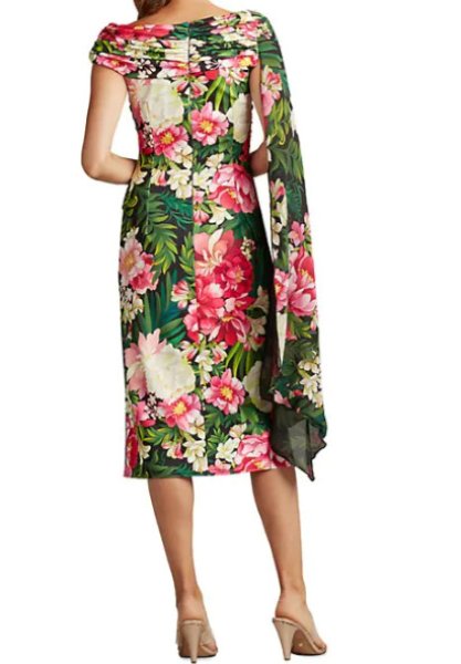 Tadashi Shoji タダシショージ 花柄ノースリーブドレス ホワイト系 