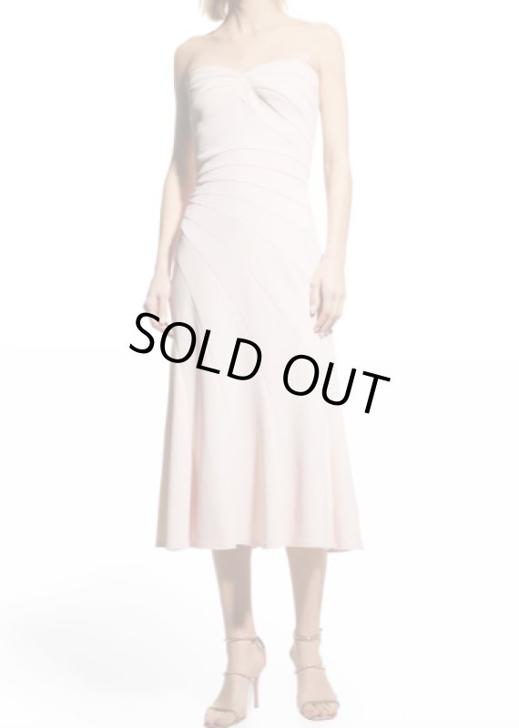 画像1: Tadashi Shoji  タダシショージ   WILMA STRAPLESS CREPE DRESS　ピンク系 (1)