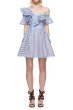 画像1: 【クロエカーダシアン、小嶋陽菜さんご着用】Self Portrait　セルフポートレート　 Lace Frill Mini Dress ブルー (1)