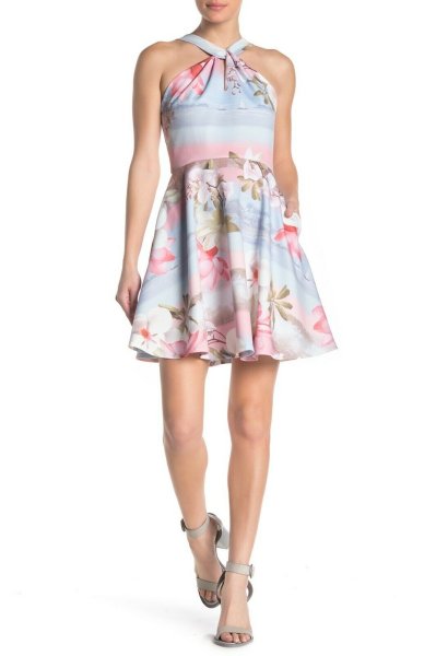 画像2: セール！Ted Baker テッドベイカー　Umerta Floral Skater Minidress  06293 (2)