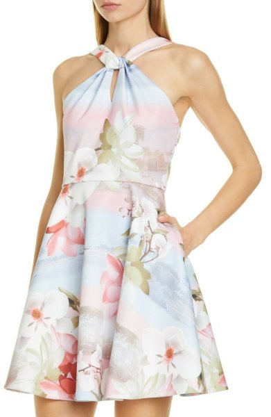 画像4: セール！Ted Baker テッドベイカー　Umerta Floral Skater Minidress  06293 (4)