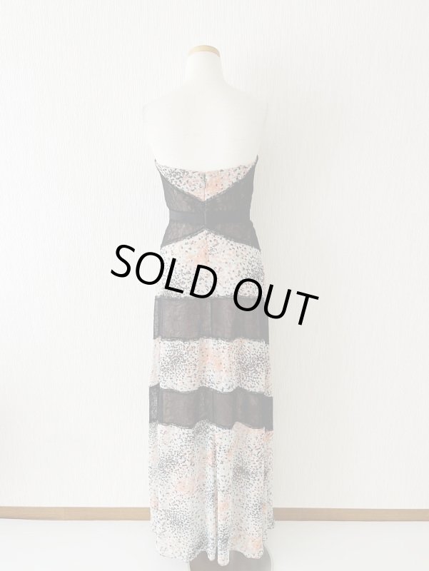 画像8: 1点のみ即発！【釈由美子さん、福井セリナさん、綺咲愛里さんに衣装提供】BCBGMAXAZRIA　　Elle Print and Lace Blocked Halter Dress  09121 (8)