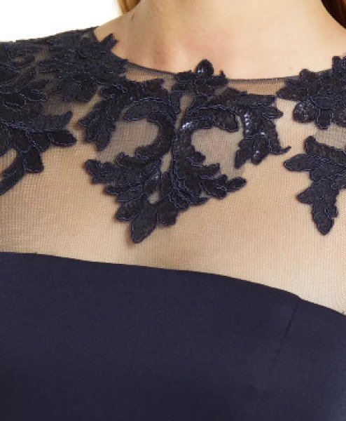 画像3: セール!Tadashi Shoji タダシショージ   NEVELSON ロングスリーブドレス ネイビー (3)