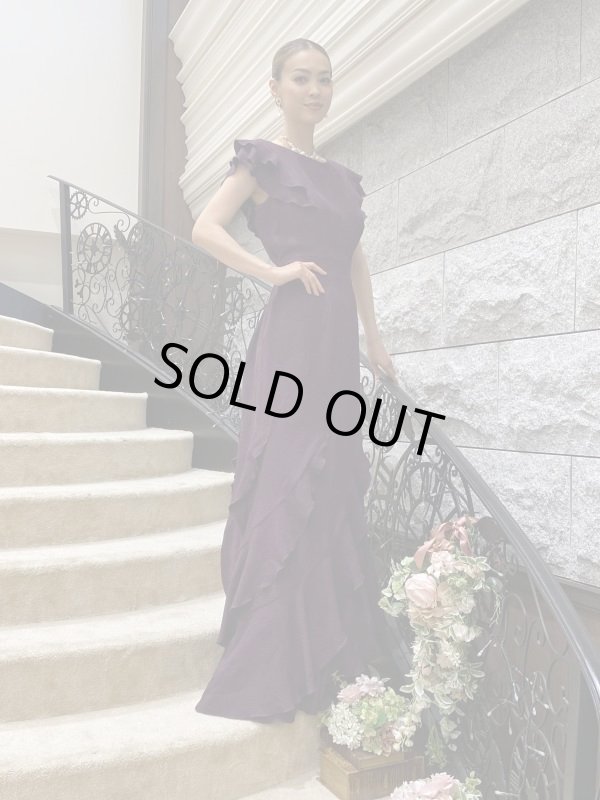 画像1: 即発！【綺咲愛里さん、美馬寛子さん、大林素子さんに提供】Tadashi Shoji  タダシショージ　ラッフルマーメイド gown (1)