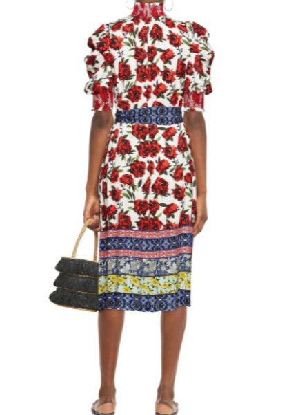 画像2: セール!【Amanda Kloots愛用、ドラマ使用】Alice + Olivia アリスアンドオリビア  silva 花柄ドレス (2)