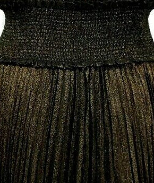 画像3: セール！Nanette Nanette Lepore ナネットレポー    Pleated Sleeveless Dress  ブラックゴールド系 (3)