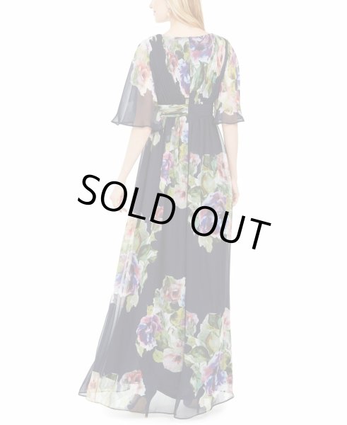 画像2: 1点のみ即発!Adrianna Papell アドリアナパペル  Printed Chiffon Ballgown (2)