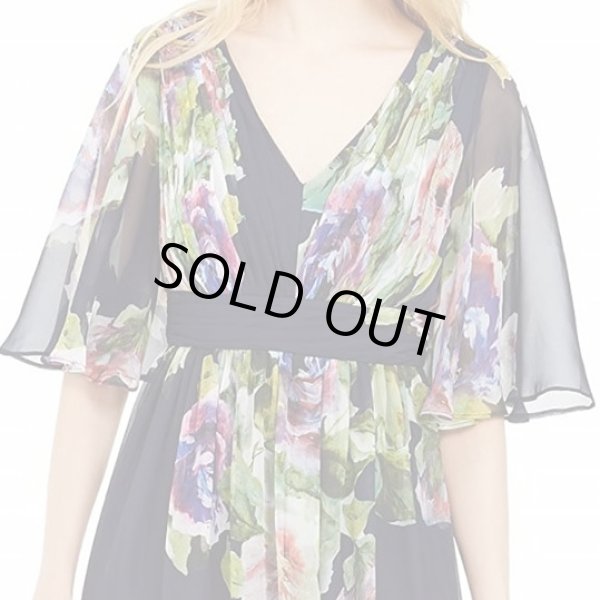 画像3: 1点のみ即発!Adrianna Papell アドリアナパペル  Printed Chiffon Ballgown (3)