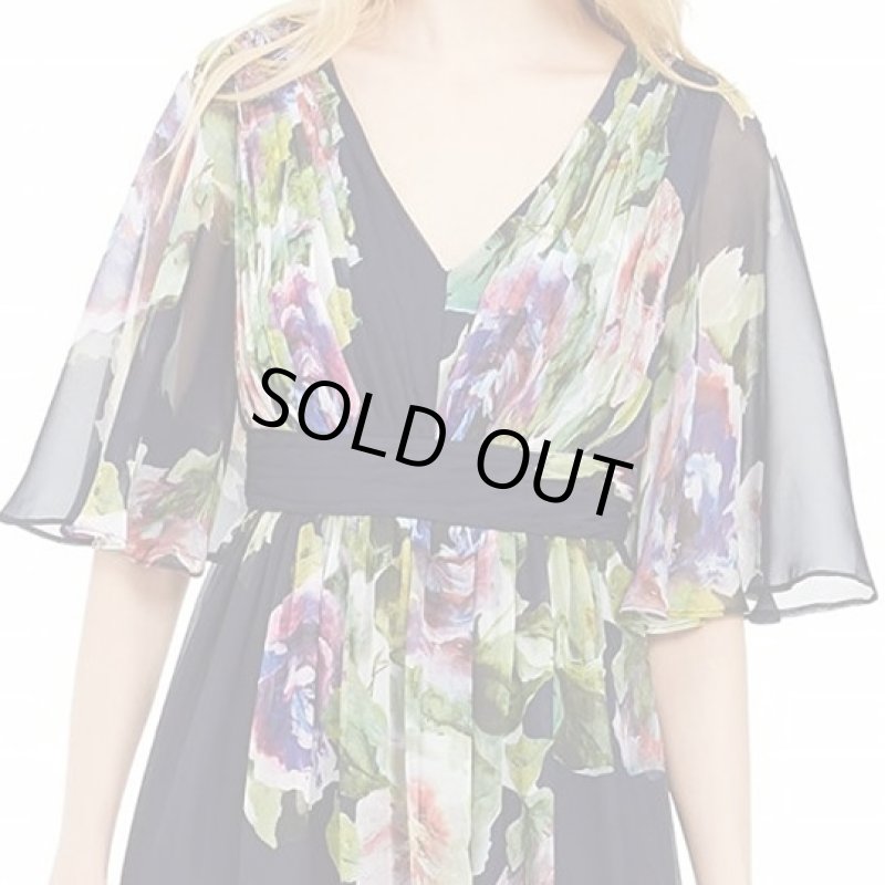 画像3: 1点のみ即発！Adrianna Papell アドリアナパペル  Printed Chiffon Ballgown (3)