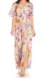 画像1: Adrianna Papell アドリアナパペル  Floral Printed Chiffon Gown  プラリネ (1)