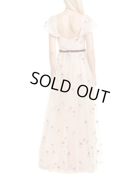 画像2:  Marchesa Notte マルケッサノッテ 花柄メッシュレースロングドレス  (2)