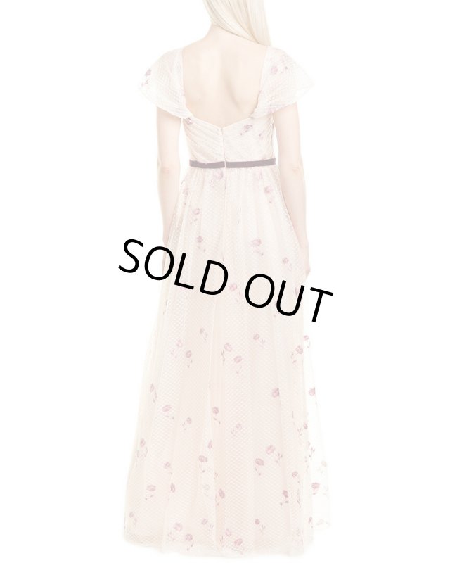 画像2:  Marchesa Notte マルケッサノッテ　花柄メッシュレースロングドレス　 (2)