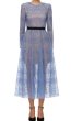 画像1: 【パリスヒルトン愛用】Self Portrait　セルフポートレート　 Blue Flower Sequin Midi Dress (1)