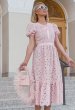 画像4: 【パリスヒルトン愛用】Self Portrait　セルフポートレート　Blush Guipure Midi Dress (4)