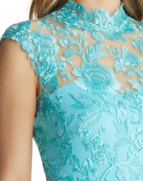 画像3: セール!Tadashi Shoji タダシショージ  QARA EMBROIDERED GOWN ブルー系 (3)