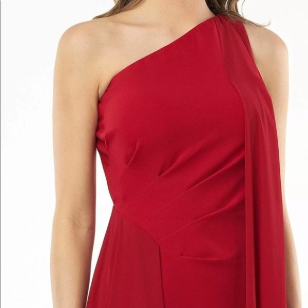 画像4: セール!Carmen Marc Valvo   Infusion One Shoulder Crepe Gown  10105 (4)