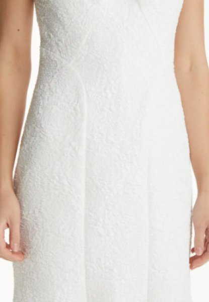 画像3: セール!Tadashi Shoji  タダシショージ   AGNES ROSE JACQUARD DRESS  ホワイト系 (3)