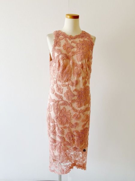 画像3: 即発!Tadashi Shoji  タダシショージ Sleeveless Hi-Lo Lace Dress  petal bloom ピンク系 (3)