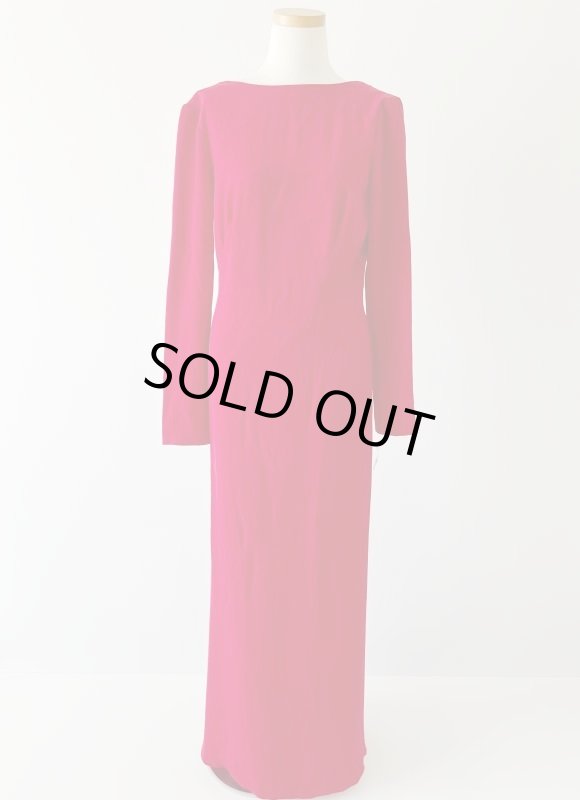 画像3: 即発！レア！Tadashi Shoji  タダシショージ　ドレープバックロングスリーブドレス　レッド (3)