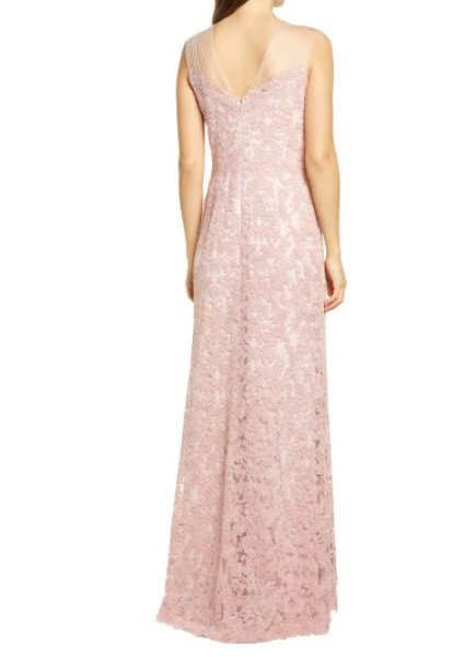 画像2: Tadashi Shoji タダシショージ   Lace Gown ピンク系  (2)