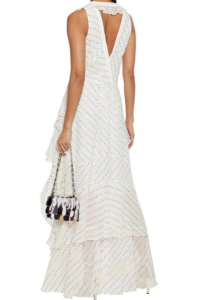 画像2: セール!Diane von Furstenberg ダイアンフォンファステンバーグ Bess asymmetric tiered chiffon maxi dress (2)