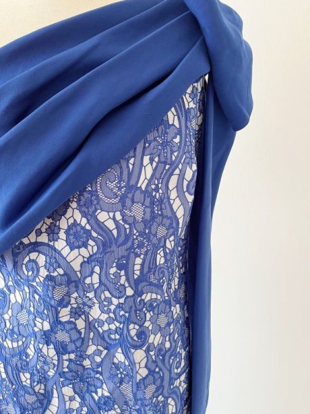 画像4: 1点のみ即発!Tadashi Shoji  タダシショージ   AHMAYA ASYMMETRIC GOWN  ブルー系 (4)