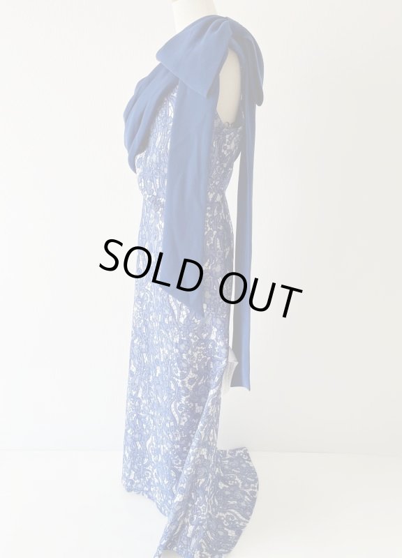 画像5: 1点のみ即発！Tadashi Shoji  タダシショージ  　AHMAYA ASYMMETRIC GOWN  ブルー系 (5)