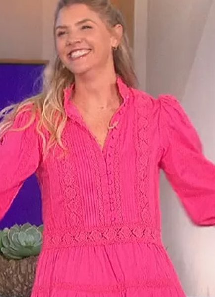 画像4: セール！【Amanda Kloots愛用】Alice + Olivia アリスアンドオリビア　 Clark Tiered Minidress (4)