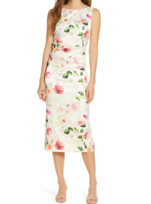 画像2: Eliza J  イライザジェイ　花柄シースドレス  12191 (2)