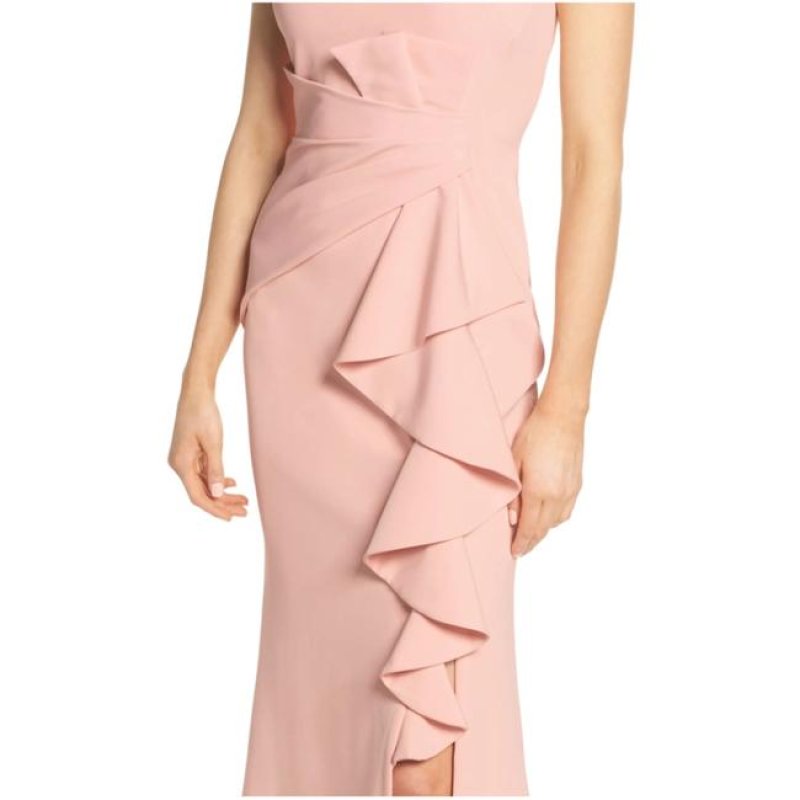 画像3: Eliza J   イライザジェイ　キャスケードラッフルイブニングドレス　blush  4901 (3)