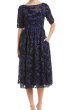 画像1: Adrianna Papell アドリアナパペル   Feather Embroidered Midi Dress (1)