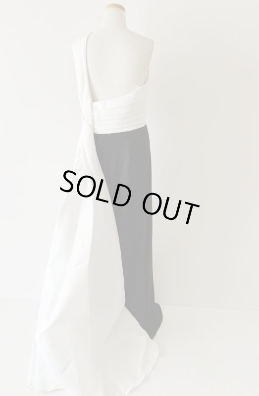 画像5: Tadashi Shoji タダシショージ  ARDA  ワンショルダータフタ Gown  ブラック、ホワイト (5)
