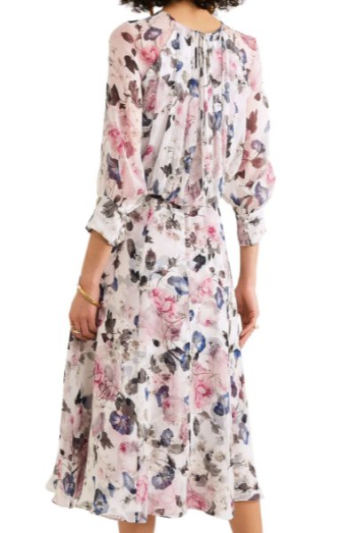 画像3: セール!Erdem アーデム Yusra floral-print silk-voile midi dress  4206 (3)