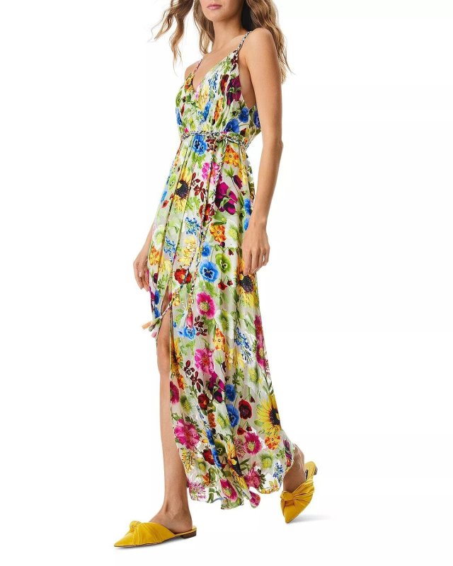 画像2: Alice + Olivia アリスアンドオリビア　 Samantha Floral Burnout Wrap Maxi Dress  05012 (2)