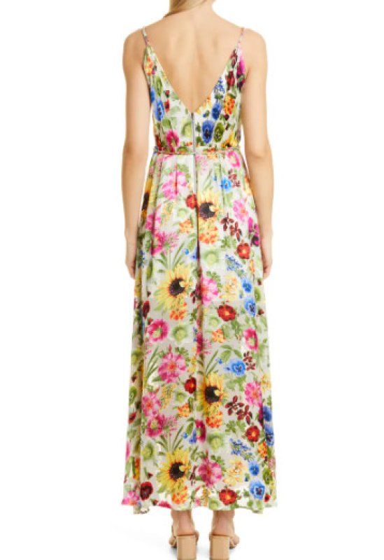 画像4: Alice + Olivia アリスアンドオリビア　 Samantha Floral Burnout Wrap Maxi Dress  05012 (4)
