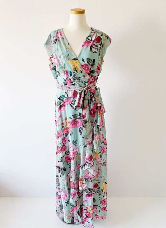 画像3: Eliza J  花柄フェイクラップマキシドレス (3)