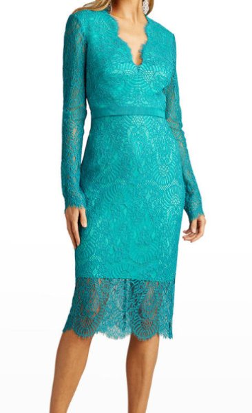 Tadashi Shoji  Long-Sleeve Lace Dress