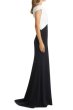 画像3: Tadashi Shoji タダシショージ   ARBOR ANGLED TWO-TONE GOWN　ブラック、ホワイト  10201 (3)